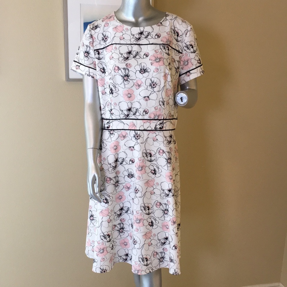 BROOKS BROTHERS | Floral Crepe Fit & Flare Dress